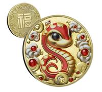 Monete commemorative di Colore Serpente - Monete Memoriali da Collezionare, Design dettagliato di Monete Serpente | Ornamenti da Tavolo da Collezionare di Capodanno, Monete Collezione