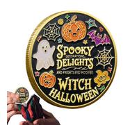 Monete Commemorative - Monete Da Collezione Di Halloween, Set Di Del Tesoro, Divertenti Di Halloween | Festival Souvenir Ricordo Per Collezionisti Di Compleanno Per Le Vacanze Adulti Eve