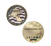 Monete Commemorative Monete della Guerra del Kuwait 1990-1991 Moneta Souvenir Placcata in Bronzo per Veterani Dell'Operazione Desert Storm degli Stati Uniti