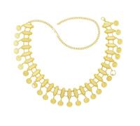 Monete d'oro da donna in metallo danza del ventre catena vita Afghan turco Kurdistan vestito nazionale gioielli per il corpo, Misura unica, Metallo Metallo Esotico