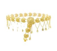 Monete d'oro da donna in metallo danza del ventre catena vita Afghan turco Kurdistan vestito nazionale gioielli per il corpo, Misura unica, Metallo Metallo Esotico