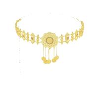 Monete d'oro delle donne della cinghia del metallo regolabile della catena della vita dei monili di danza del ventre gioielli per il vestito marocchino ed, Misura unica, Metallo Metallo Esotico