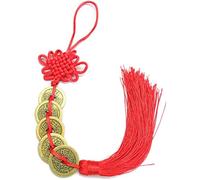 Monete Feng Shui per ricchezza e successo con monete fortunate cinesi a cinque imperatori (rosso)Trattamento molto attraente