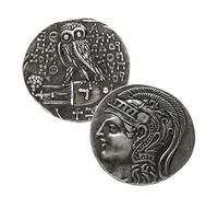 Monete greche antiche, monete argento da collezione grecia, moneta antica greca, monete europee vecchie per collezionisti, regali portafortuna (Ancient Gr thenian Owl 2)