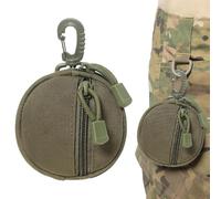Monete Monete Borsa - Mini Banconota Chiave Impermeabile con Gancio | Custodia Tasca Appeso per Cuffie, Chiavi, | Organizer di Stoccaggio da Viaggio, verde militare, la descrizione