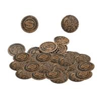 Monete Per La Caccia Al Tesoro Pirata - Moneta Giocattolo | Monete Per La Caccia Al Tesoro | 100 Pezzi Gold Silver Pirate Bit Con Caratteristica Di Dettaglio Lucida, False Giocate Per Bambini Per Fest