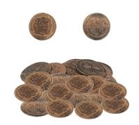 Monete Per La Caccia Al Tesoro Pirata - Moneta Giocattolo | Monete Per La Caccia Al Tesoro | 100 Pezzi Gold Silver Pirate Bit Con Caratteristica Di Dettaglio Lucida, False Giocate Per Bambini Per Fest