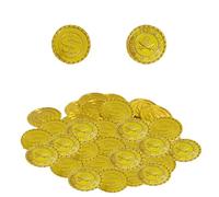 Monete Pirate - 100 Pezzi PP Rilievo Prop | 3 cm Tesoro 110g Falso Set | Fornisce a tema per bambini