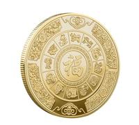 Monete Portafortuna Cinesi - Moneta Del Dio Della Prosperità, Simbolo Antico Di Abbondanza E Successo Finanziario, Amuleto Decorativo Per Attirare Denaro | Moneta Della Con Dettagli