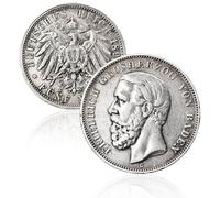 Monete tedesche seconda guerra, Moneta antica Germania, moneta argento antica da collezione, collezionisti monete oro antiche italiane europee, regali vintage (1899 Baden 5M)