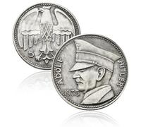 Monete tedesche seconda guerra, Moneta antica Germania, moneta argento antica da collezione, collezionisti monete oro antiche italiane europee, regali vintage (1935 German 5RM)