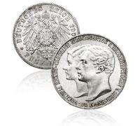 Monete tedesche seconda guerra, Moneta antica Germania, moneta argento antica da collezione, collezionisti monete oro antiche italiane europee, regali vintage (1903 Saxe-Weimar-Eisenach 5M)