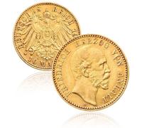 Monete tedesche seconda guerra, Moneta antica Germania, moneta argento antica da collezione, collezionisti monete oro antiche italiane europee, regali vintage (1901 Anhalt 10M-Gold)