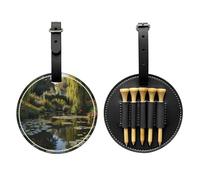 Monet's Garden - Borsa portaoggetti per tee da golf, multifunzionale, per uomo, materiale durevole in poliuretano