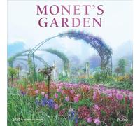 Monet's Garden, Calendario da parete 2025, quadrato, mensile, 30,5 x 61 cm, copertina laminata, Platone, artista impressionista all'aperto