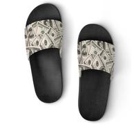 Money American Cento Dollar Bills Donna Casa Pantofole per gli Uomini Doccia Slides Bagno Scarpe Sandali, Stile:, 42 EU