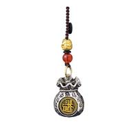 Money Bag Pendant - keychainn | Good Luck Charm | Rotatable 3-d keychainn | Daily Prosperity Car Pendant | Chinese Character keychainn | Backpack Charm Pendente keychainn For