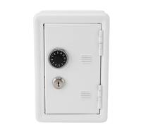 Money Bank, Long Life Life Piggy Bank Box Safe Metal Vertical Safe per Uso Domestico (White)