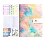 Money Binder, A6 Cash Saving Book, Budget Organizer Notebook, Envelope Challenge System, Bill Holder with Cards, Ideal for Adults, Kids, Planning, School, Home, Travel, Budgeting, 7.4x5.31 Inches