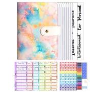 Money Binder, A6 Cash Saving Organizer, Notebook with Envelope Challenge, 7,4 x 5,31 pollici, Bill Organizer with Budget Cards, Ideal for Adults Kids Planning School Home Travel Budgeting