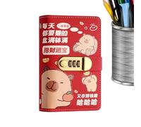 Money Binder for Cash Saving,Capybara Cash Storage Notebook with Lock - Savings Challenge Book - for Freelancers Graduates Students Beginners Families Couples Adults Home Office Apartment Travel