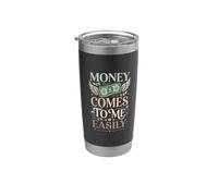 Money Comes To Me Easily Manifestazione della ricchezza Bicchiere termico in acciaio inox doppia parete