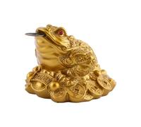 Money Frog Feng Shui cinese Ricchezza Lucky Coin Toad Home Office Decorazione Buon Lucky Ricchezza regalo(6x 6 x 5 cm)