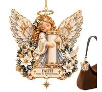Money Holder Christmas Tree Ornament - 2D Acrylic Cartoon Angel Wallet | Gift Cash Creatively This Holiday Season With A Charming 2D Acrylic Cartoon Angel Money Holder Designed To Function As Both