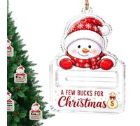 Money Holder Christmas Tree Ornament Snwman Santa Elk Angel Decoration