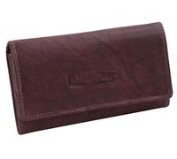 Money Maker - Portafoglio da donna in pelle grande portafoglio da donna con protezione RFID, bordeaux