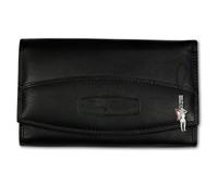Money Maker RFID Bloccante Portamonete Donna In Vera Pelle Nera OPJ719S