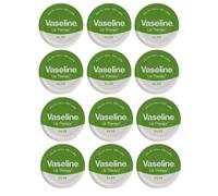 money-mate MM Vaseline Lip Therapy Aloe Vera Confezione da 12 pezzi da 20 g + Campione gratuito di cura della pelle