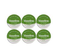money-mate MM Vaseline Lip Therapy Aloe Vera Confezione da 6 pezzi da 20 g + Campione gratuito per la cura della pelle