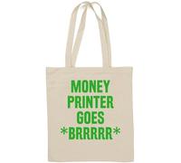 Money Printer Goes BRRRRR End The Fed - Borsa tote in cotone naturale bianco