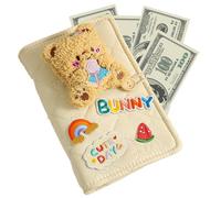 Money Saver Booklet, Cash Budget Binder, Coin Storage Organizer, Cute Bear Design, 10 fogli ricaricabili pagine, compatto Lightweight, ideale per viaggi Planning, Student Budgeting, 19 x 12 cm