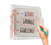 Money Saving Binder, $2100 Budget Challenge Book, Portable Cash Storage Organizer, Reusable Envelope Tracker System, Financial Planner for Women, Teens, Girls, Students, Kids