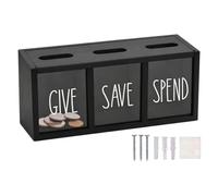 Money Saving Box - Wooden Wall Mount Clear Window Organizer | Savings box