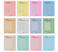 Money Saving Challenge Inserti - A6 Savings Challenges Book Trackers | 48 PCS Savings Challenge Tracker Cards, Financial Planner Budgeting Sheets For 6-Ring Binders, Cash Envelope System