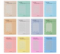 Money Saving Challenge Inserti - A6 Savings Challenges Book Trackers | 48 PCS Savings Challenge Tracker Cards, Financial Planner Budgeting Sheets For 6-Ring Binders, Cash Envelope System