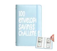 Money Saving Challenge - Raccoglitore di denaro | Libro sfide buste, 100 giorni Tracker Planner per risparmiare 5050 dollari per uomini, donne adulti soldi organizzatore buste budget planner