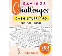 Money Savings Challenge: 300 Challenges to Cut Out for UK Cash Stuffing | Suitable for Storage in Zipper Envelopes A6