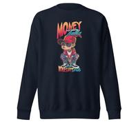 Money Talks and Bullshit Walks Funny Urban Humor - Felpa girocollo per adulti, Giacca blu navy., L