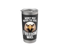 Money Was Never The Goal Freedom Was Imprenditore Mindset Bicchiere termico in acciaio inox doppia parete