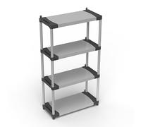 Mongardi 7123C04 Scaffale 4 Ripiani, 80 cm, Grigio