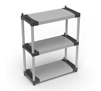 Mongardi 7124C04 Scaffale 3 Ripiani, 80 cm, Grigio