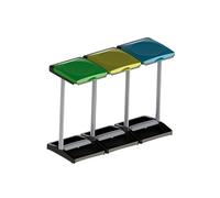 Pattumiera Raccolta Differenziata 3 Vani Scomparti Mr.Tris Mongardi Porta Sacchi