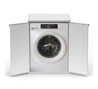 Mongardi: Mobile Copri-Lavatrice in resina di PP, PVC e ABS, Universale, Facile da montare, Resistente all’umidità, Lavanderia, Garage, Esterno, 68,5L x 64,5P x 88H cm, Bianco
