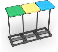 Mongardi TRIS PORTASACCO in PLASTICA per RACCOLTA DIFFERENZIATA cm 97x36x80