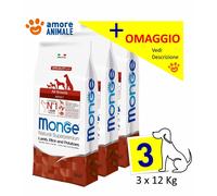 Monge All Breeds Adult Agnello Riso e Patate - 1 / 2 / 3 Sacchi da 12 kg - cane