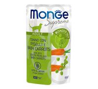 Monge - Buste Supreme Adult con Tonno, Piselli e Baby Carrots da 80g